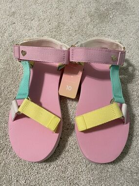 Stoney Clover Lane for Target Pastel Color Block Sandals NWT 10